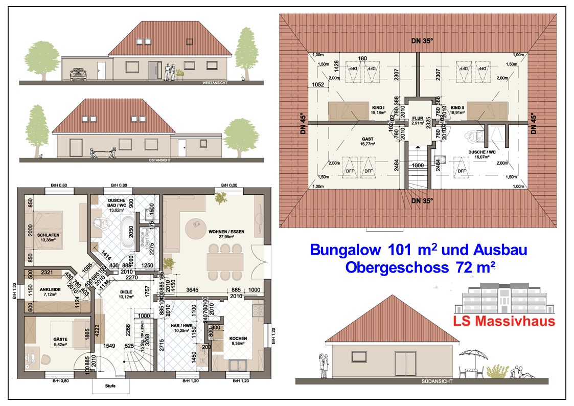 Bungalow 101 m² Hellwig mit Ausbau